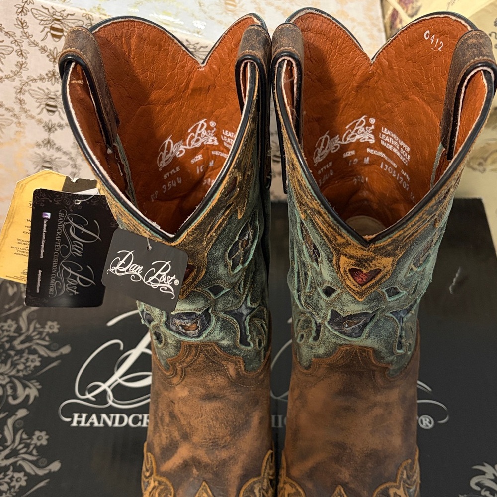 NWT!✨Dan Post Vintage Blue Bird Boots Women’s Size 10! - Picture 11 of 16